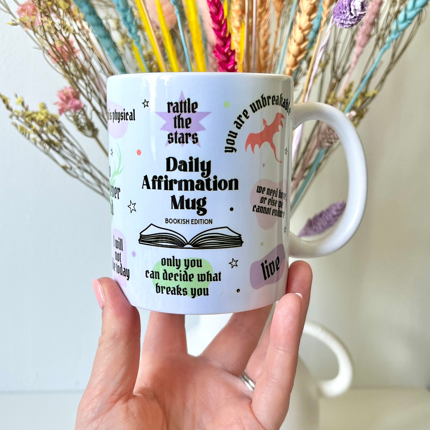 Daily Affirmation Bookish Quotes Mug - SECONDS