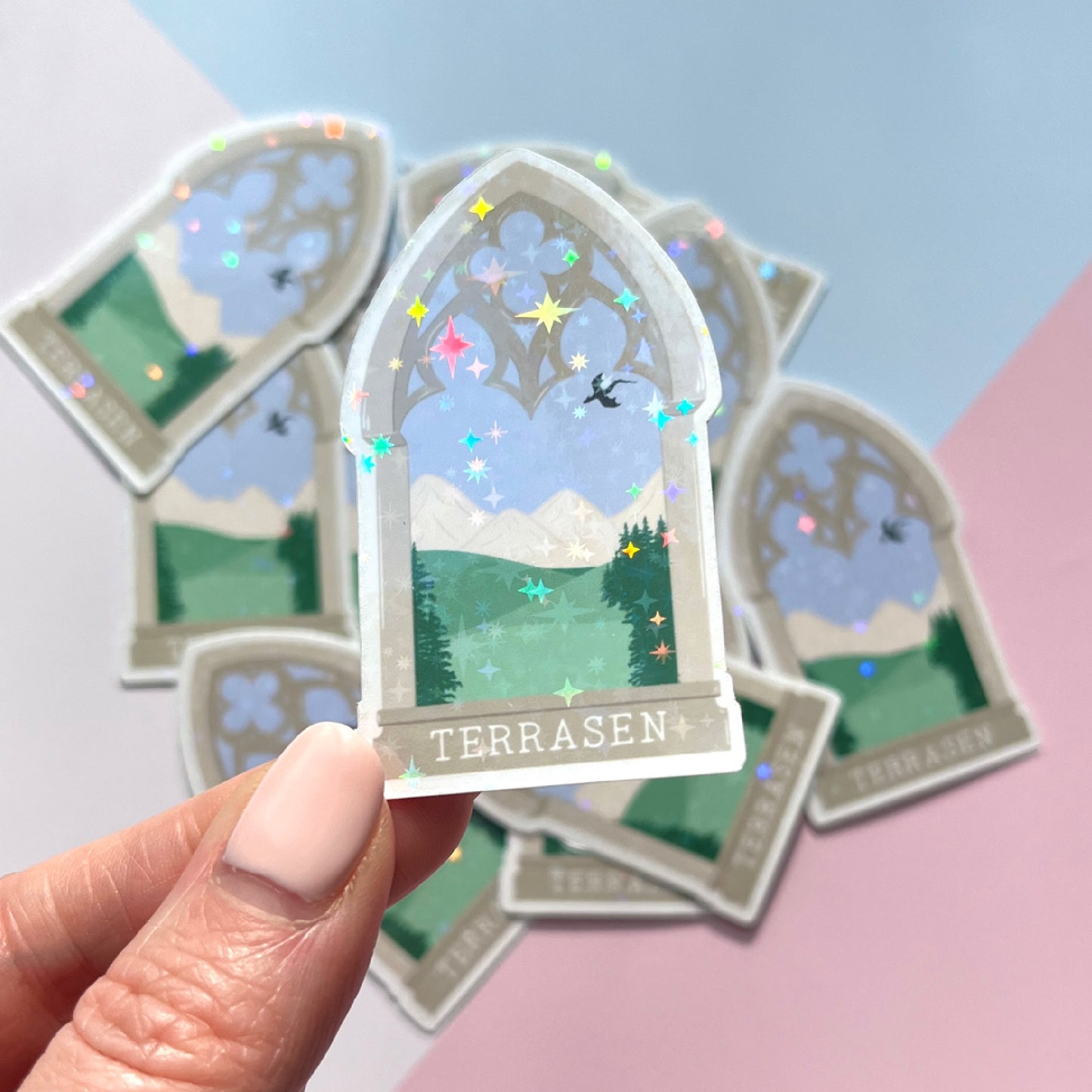 Terrasen View Sparkly Vinyl Sticker