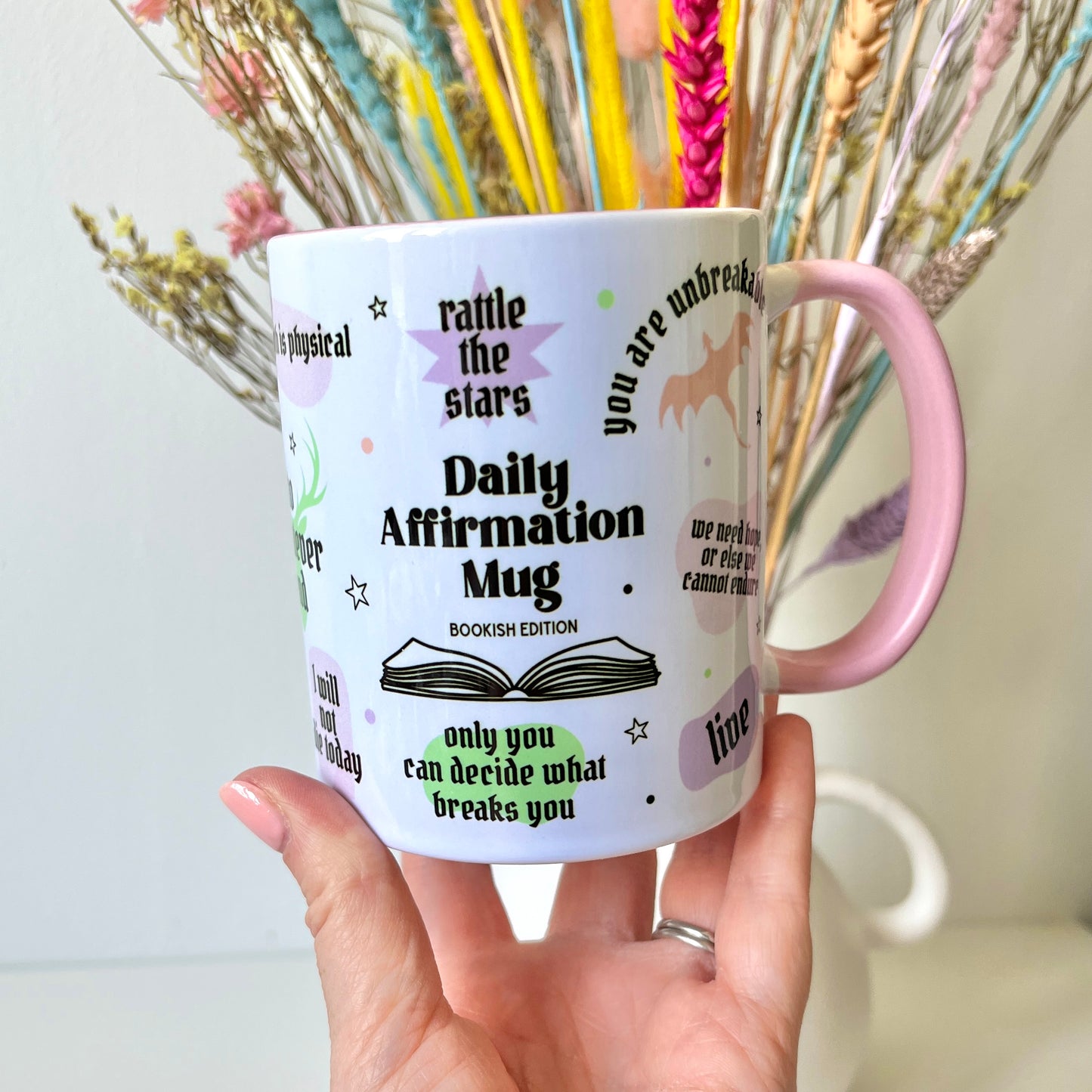Daily Affirmation Bookish Quotes Mug - SECONDS