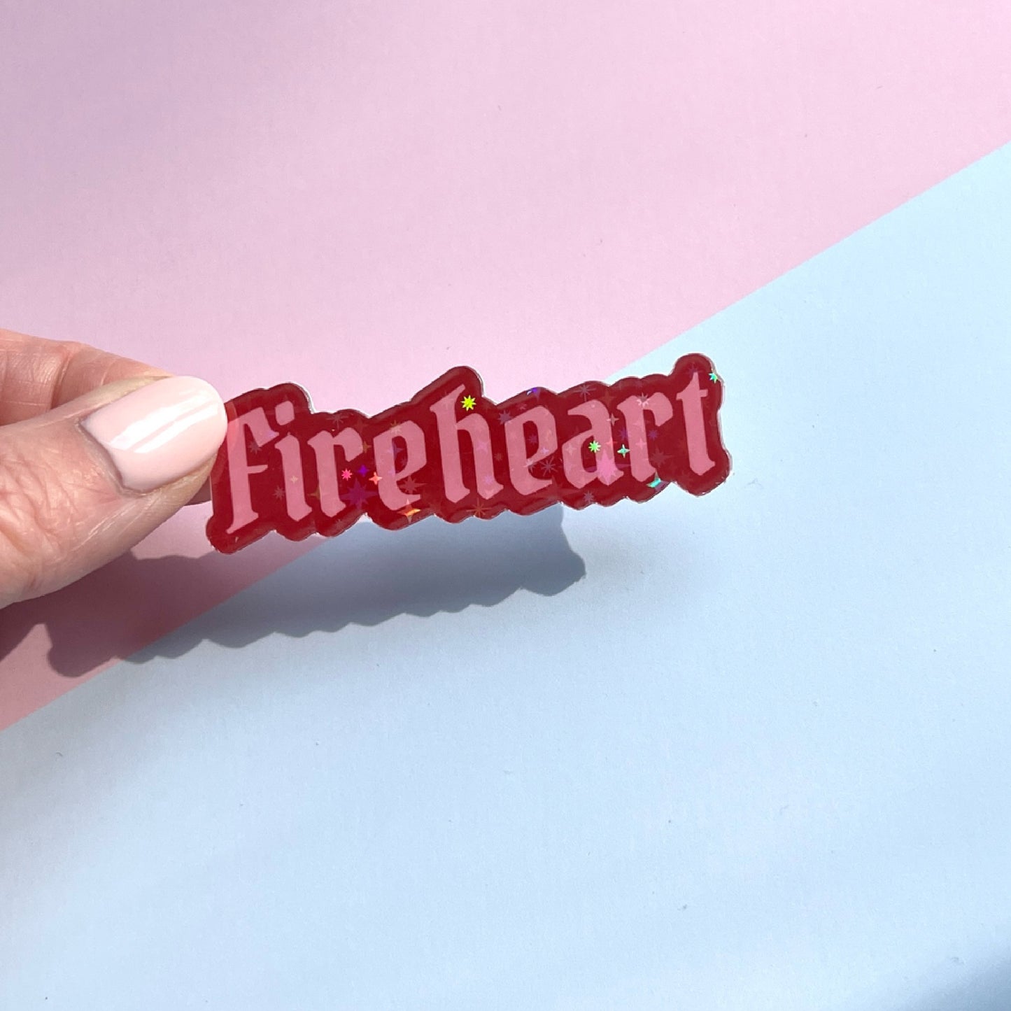 Fireheart Sparkly Vinyl Sticker