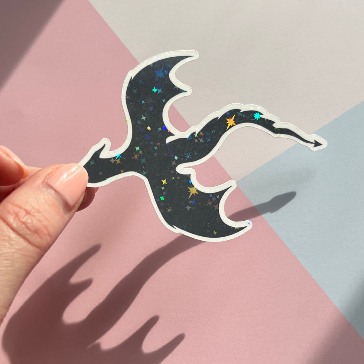 Black Dragon Sparkly Vinyl Sticker
