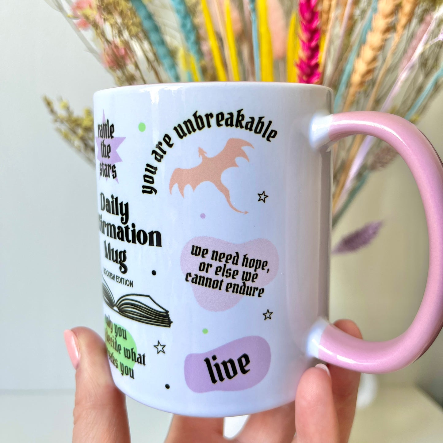 Daily Affirmation Bookish Quotes Mug - SECONDS