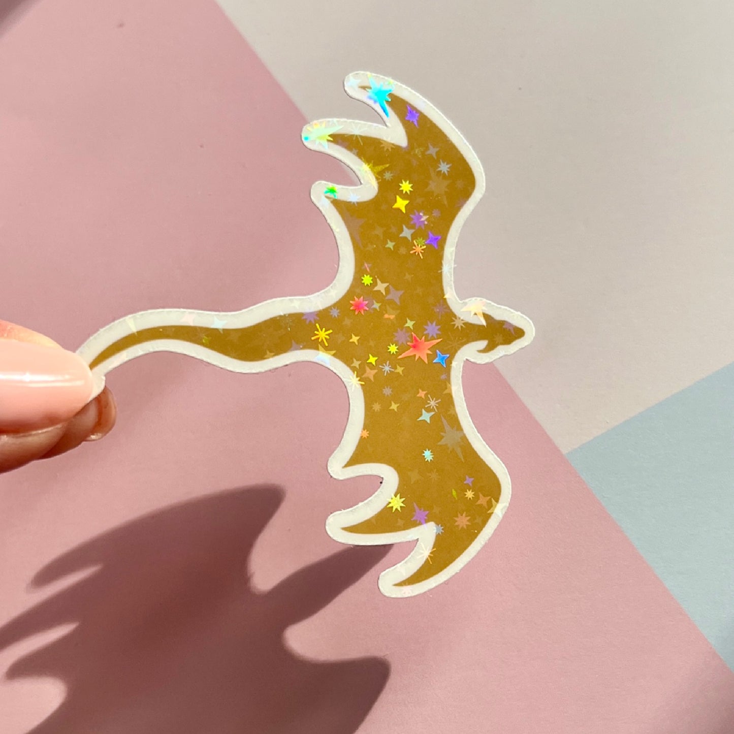 Golden Dragon Sparkly Vinyl Sticker