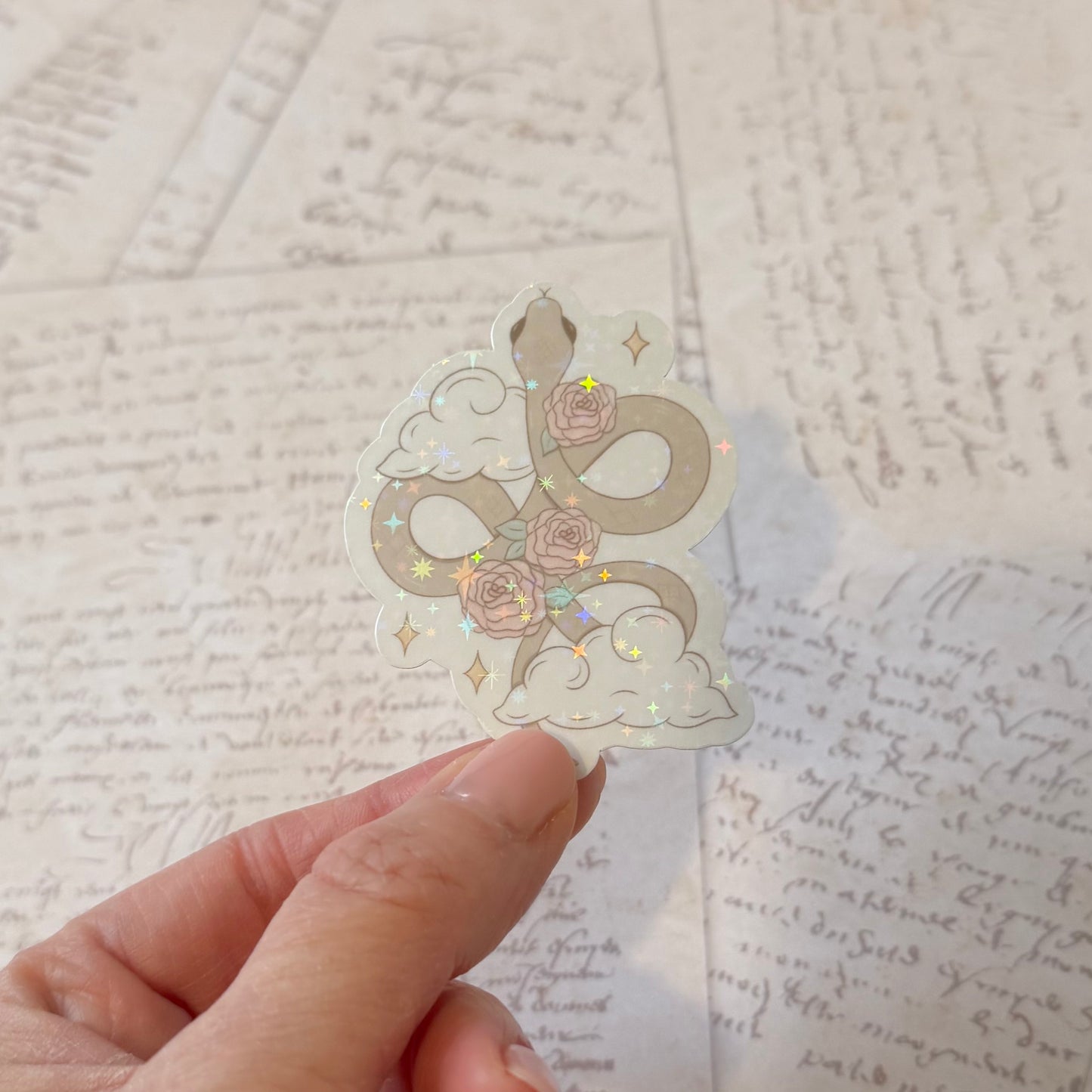 Snake Sparkly Vinyl Sticker