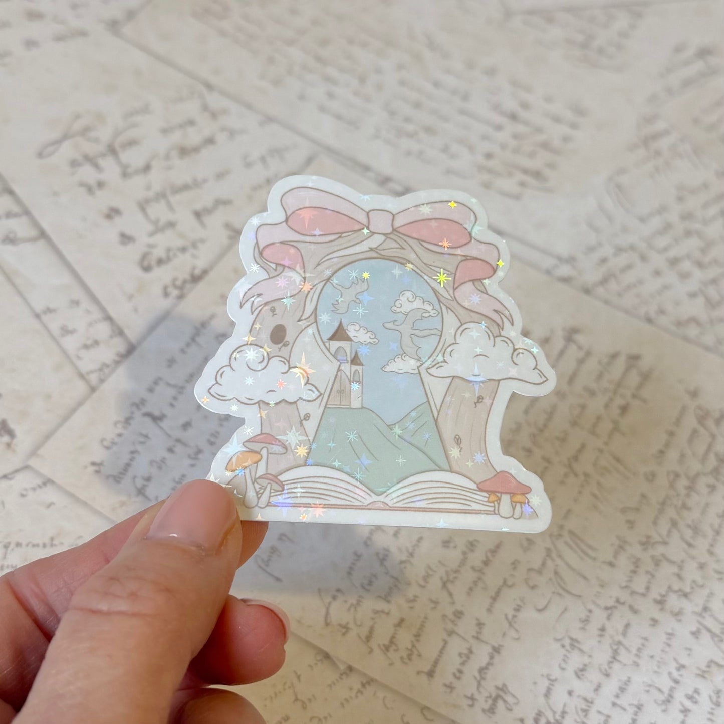 Dragon Rider Sparkly Vinyl Sticker