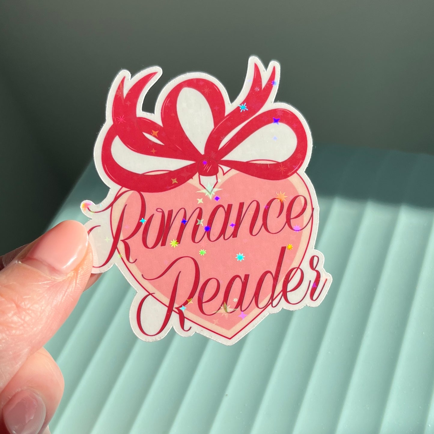 Romance Reader Sparkly Vinyl Sticker
