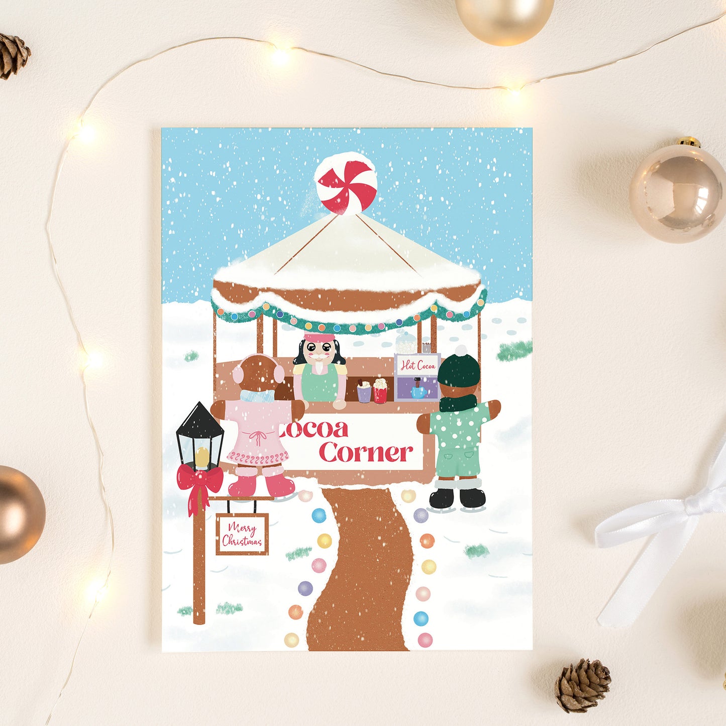 Pastel Christmas Card Collection - Set of 6 A6 Festive Greeting Cards