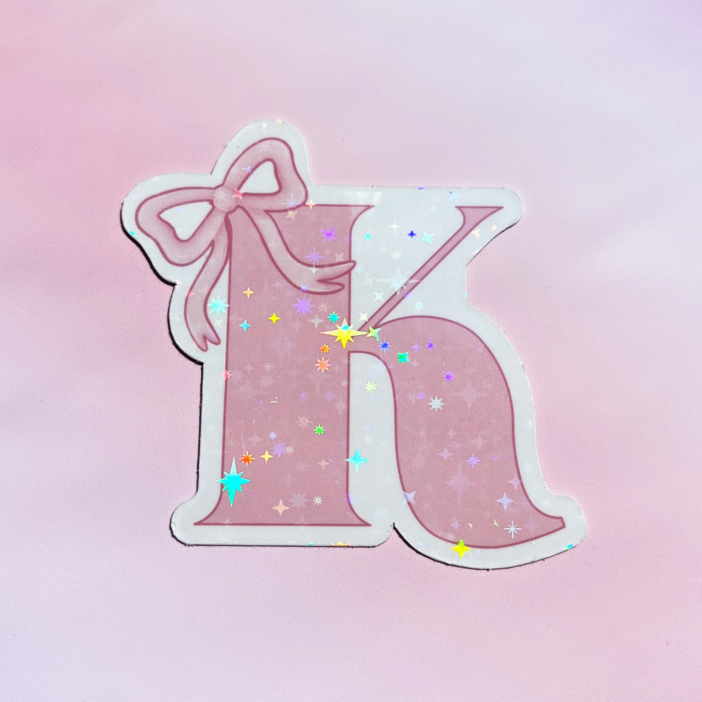 Monogram Sparkly Vinyl Sticker