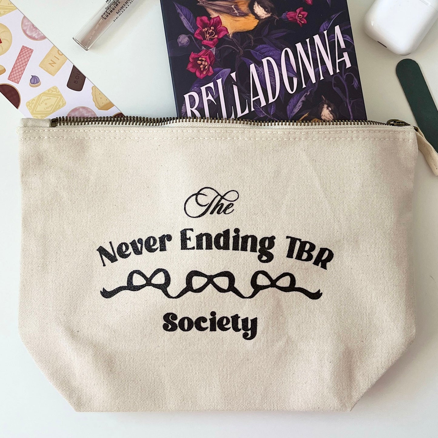Never Ending TBR Society Accessory Pouch