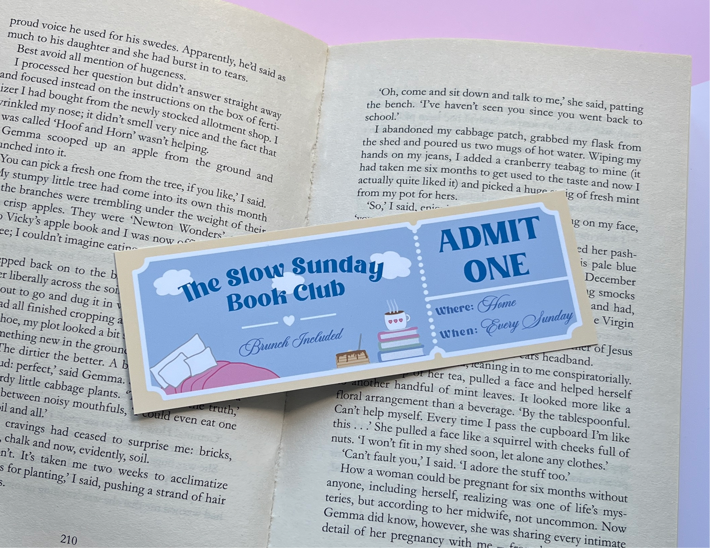 Slow Sunday Book Club Bookmark