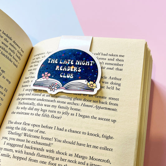 Late Night Readers Club Sparkly Magnetic Bookmark