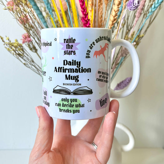 Daily Affirmation Bookish Quotes Mug - SECONDS