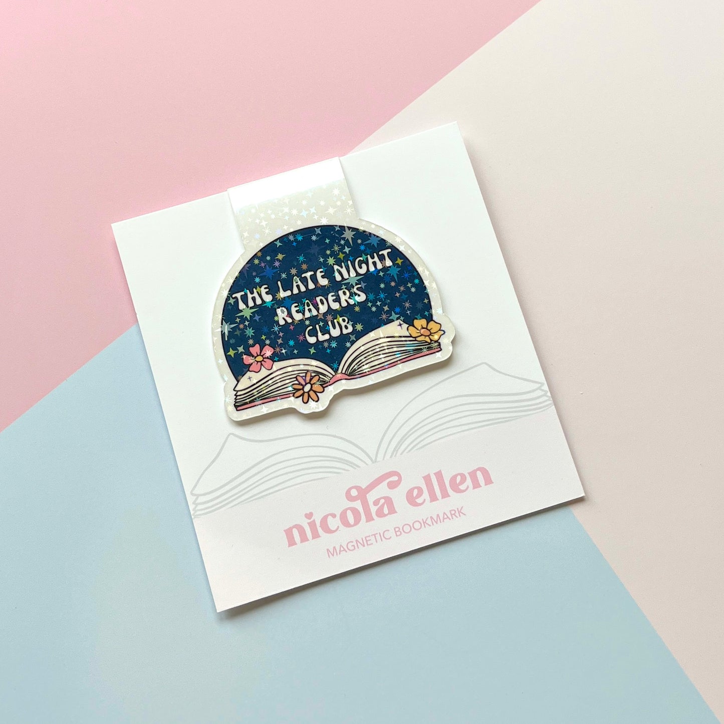 Late Night Readers Club Sparkly Magnetic Bookmark