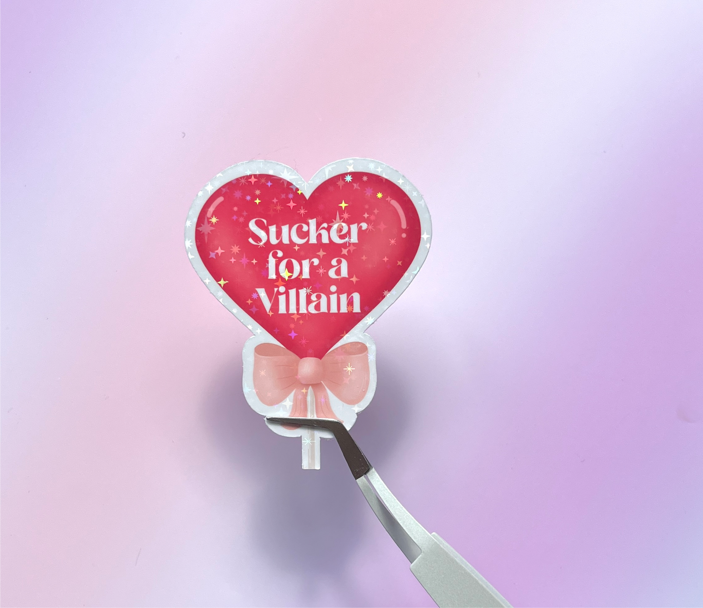 Sucker For A Villain Sparkly Sticker