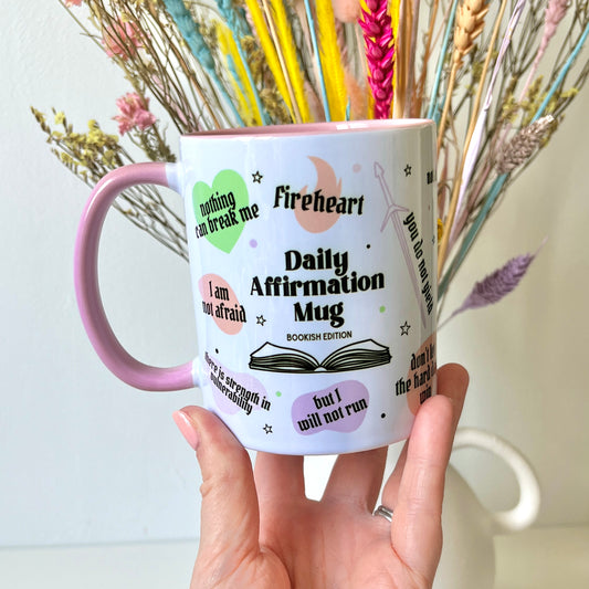 Daily Affirmation Bookish Quotes Mug - SECONDS