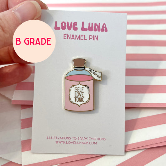 SECONDS - Self Love Tonic Enamel Pin - B GRADE