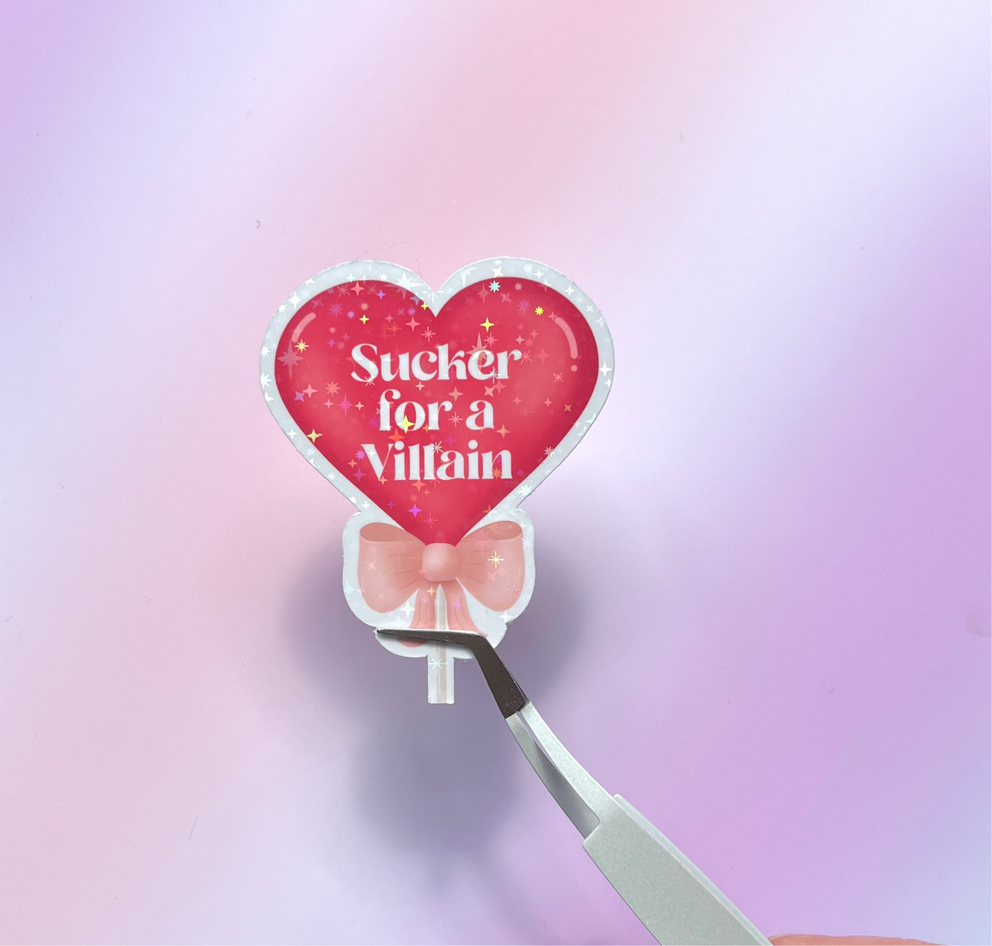 Sucker For A Villain Sparkly Sticker