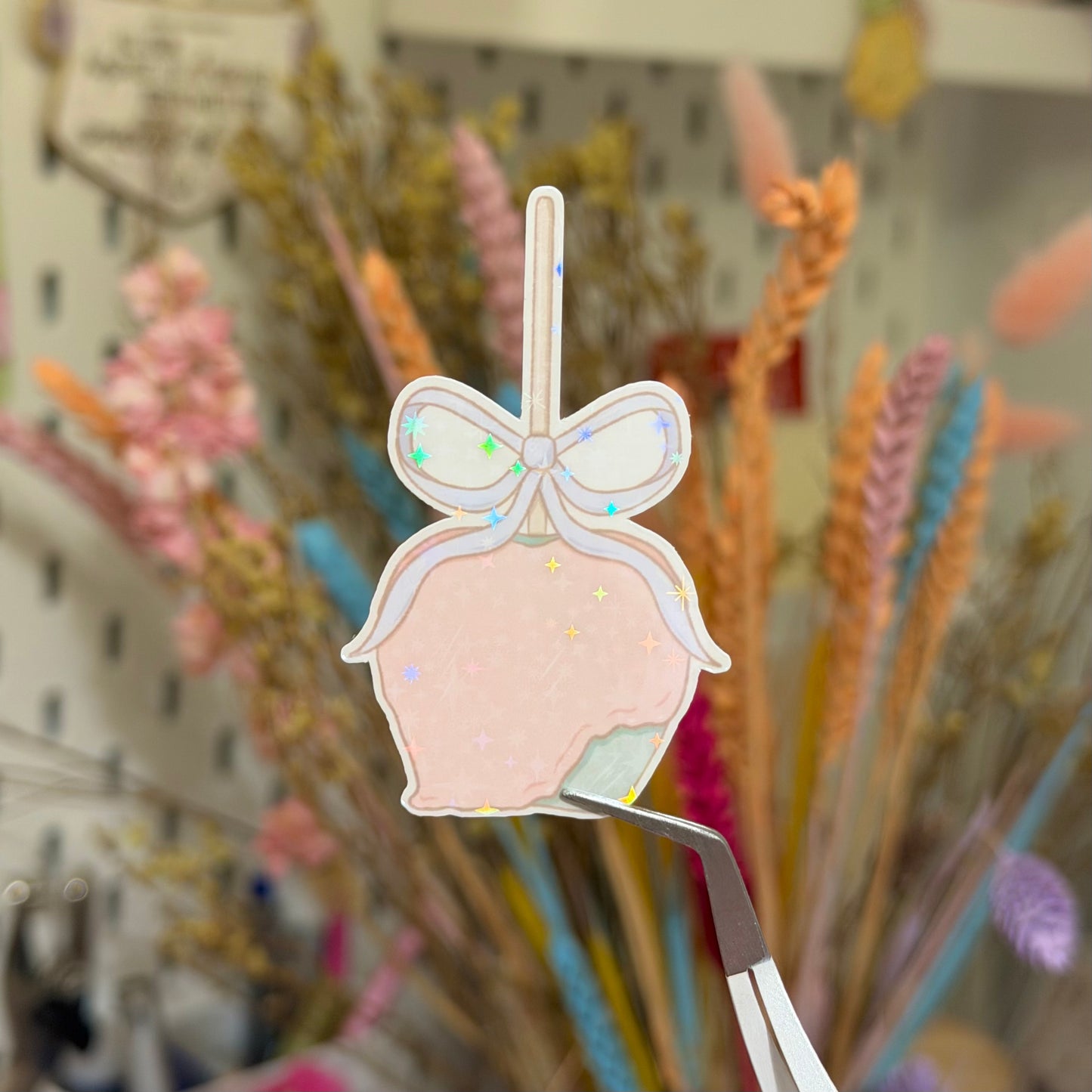 Sweet Candy Apple Sparkly Vinyl Sticker