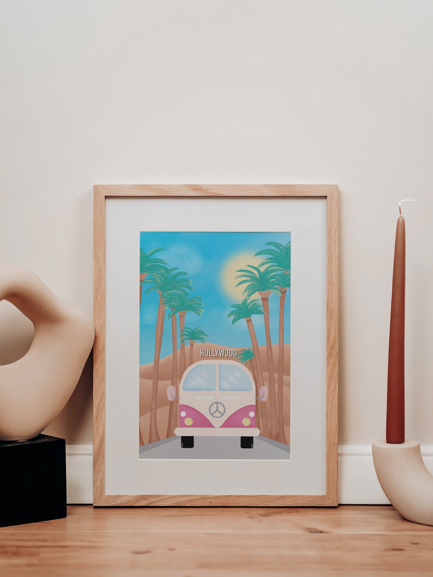 Hollywood Camper Van Print