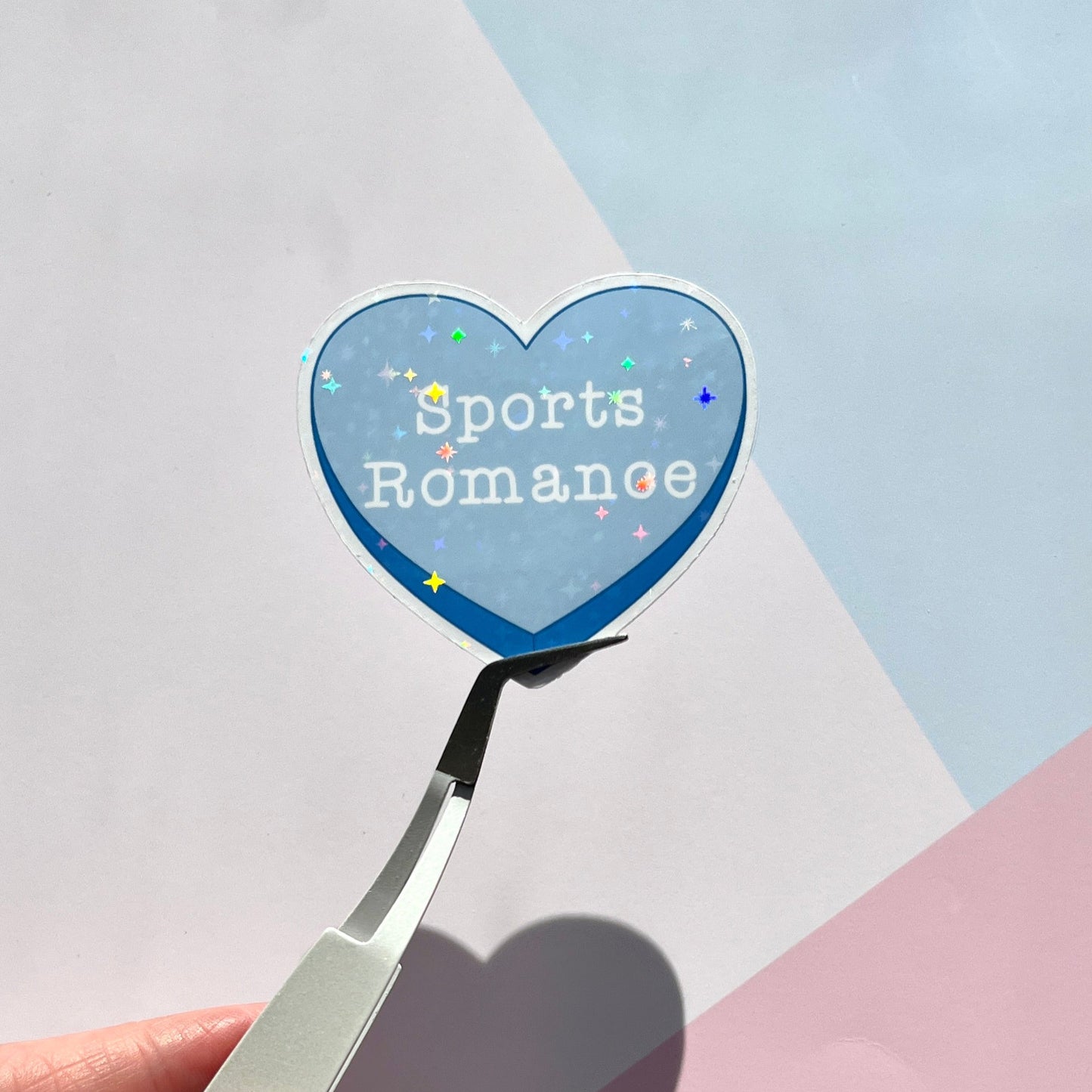Candy Heart Book Tropes Sparkly Vinyl Sticker