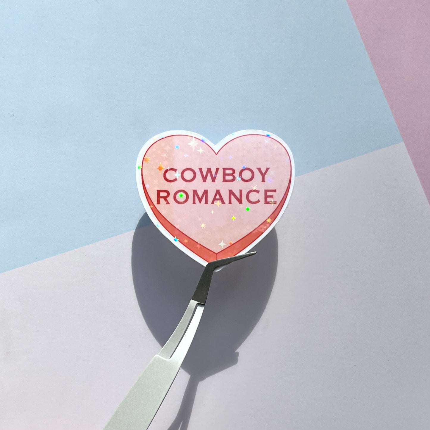 Candy Heart Book Tropes Sparkly Vinyl Sticker