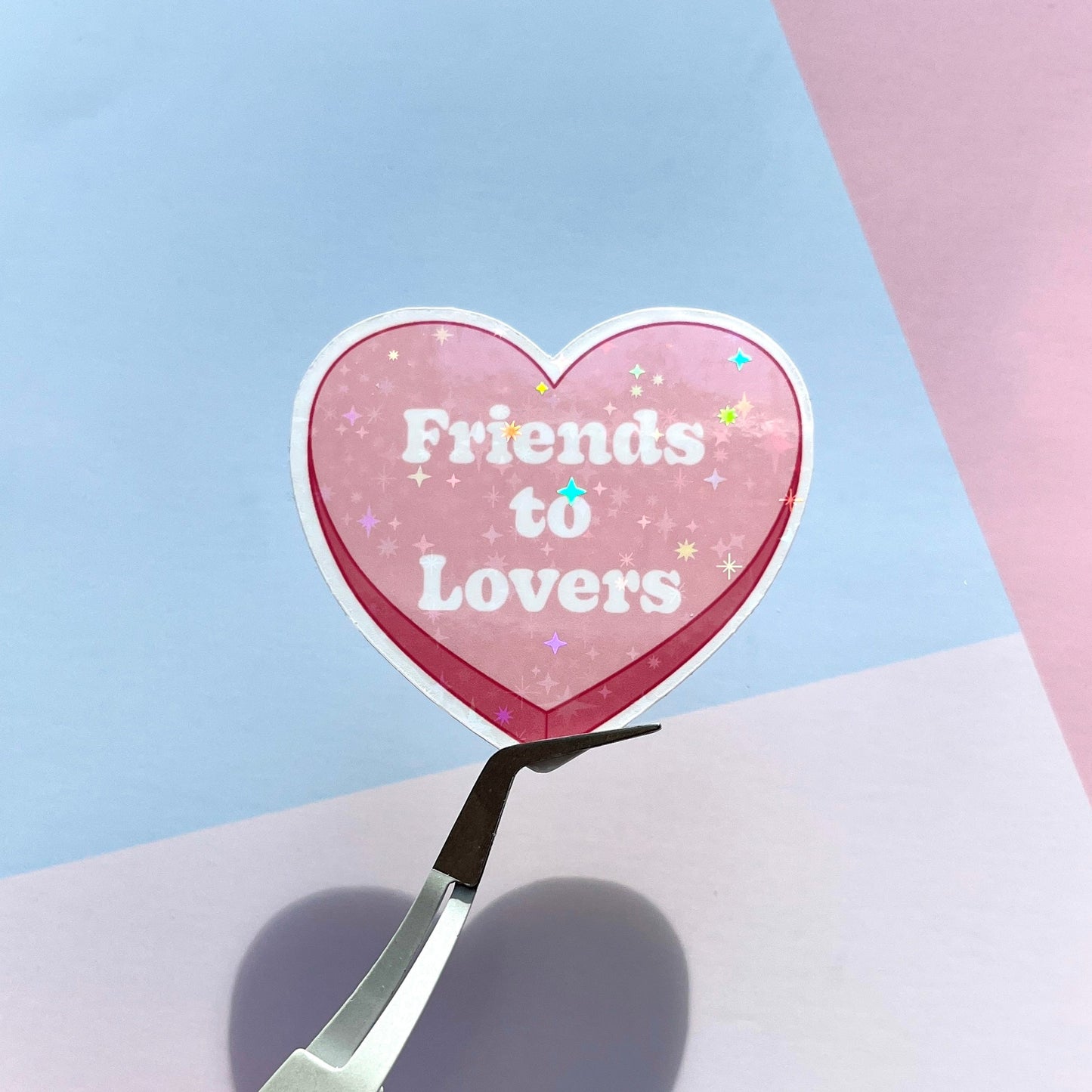 Candy Heart Book Tropes Sparkly Vinyl Sticker