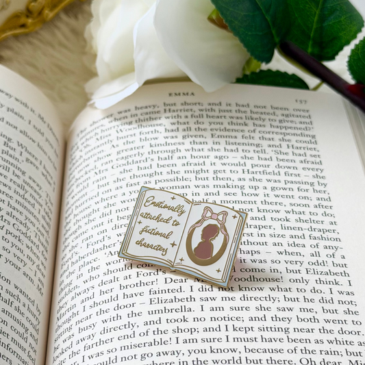 Emotionally Attached to Fictional Characters Enamel Pin