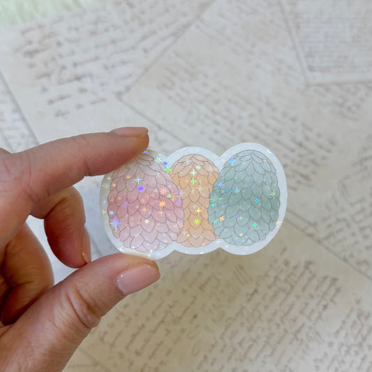 Dragon Eggs Sparkly Vinyl Sticker