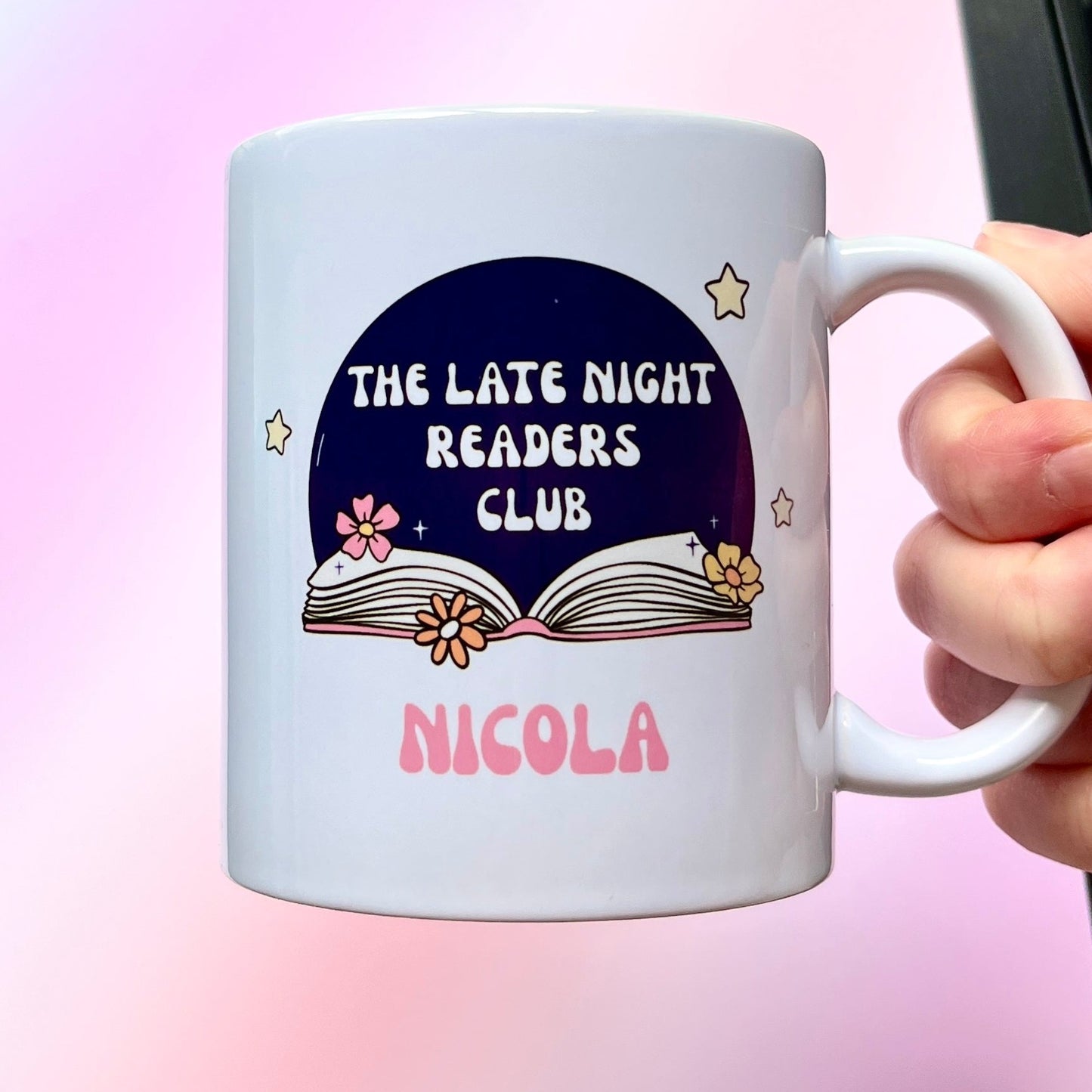 Personalised Late Night Readers Club Mug