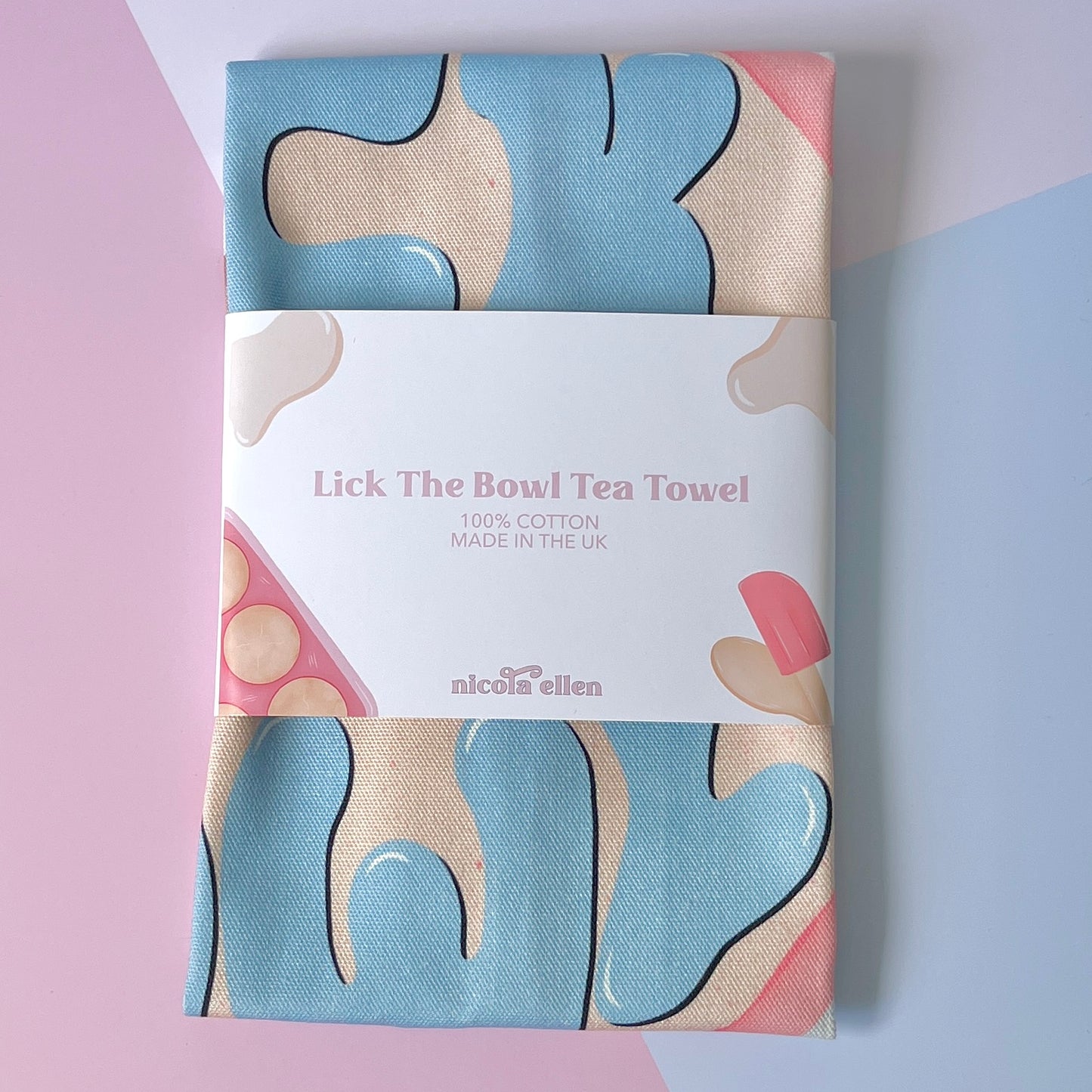 Life Is Short, Lick The Bowl Tea Towel