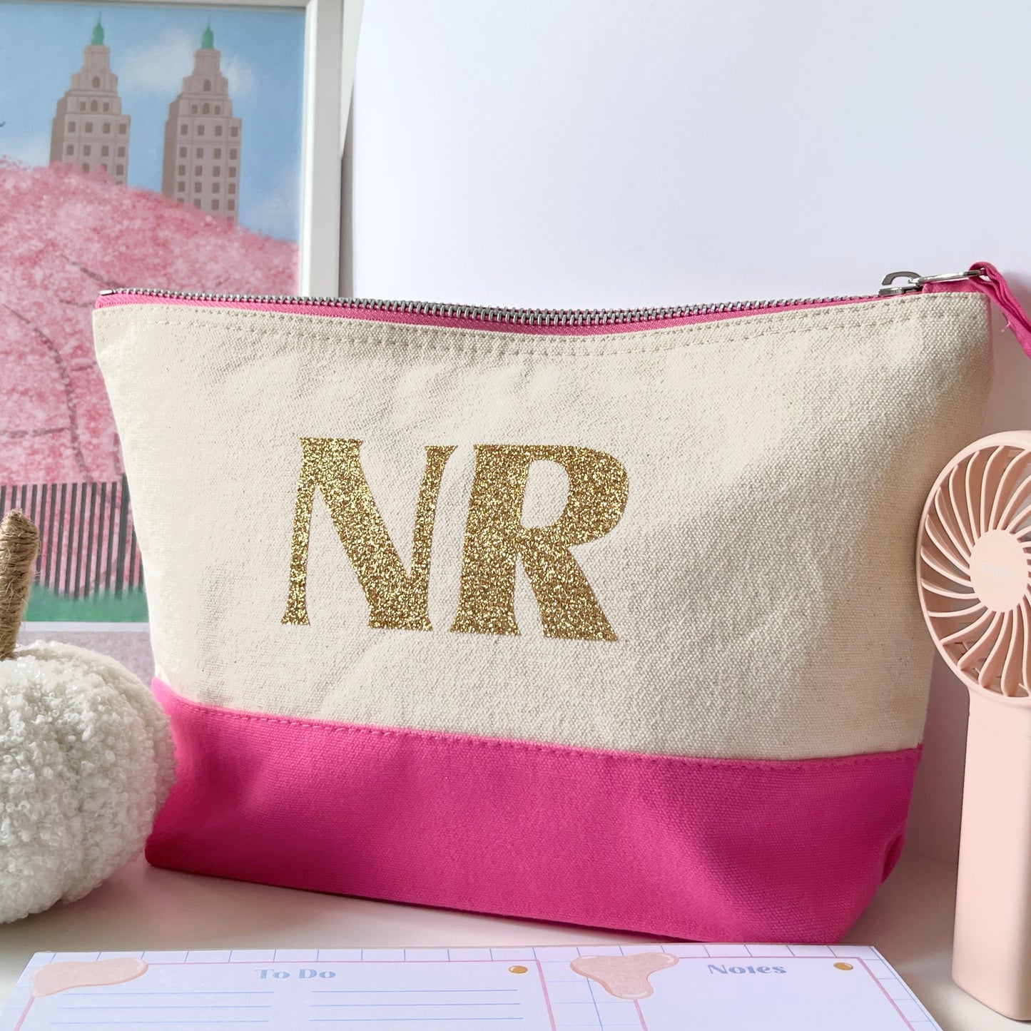 Personalised Canvas Accessory Pouch