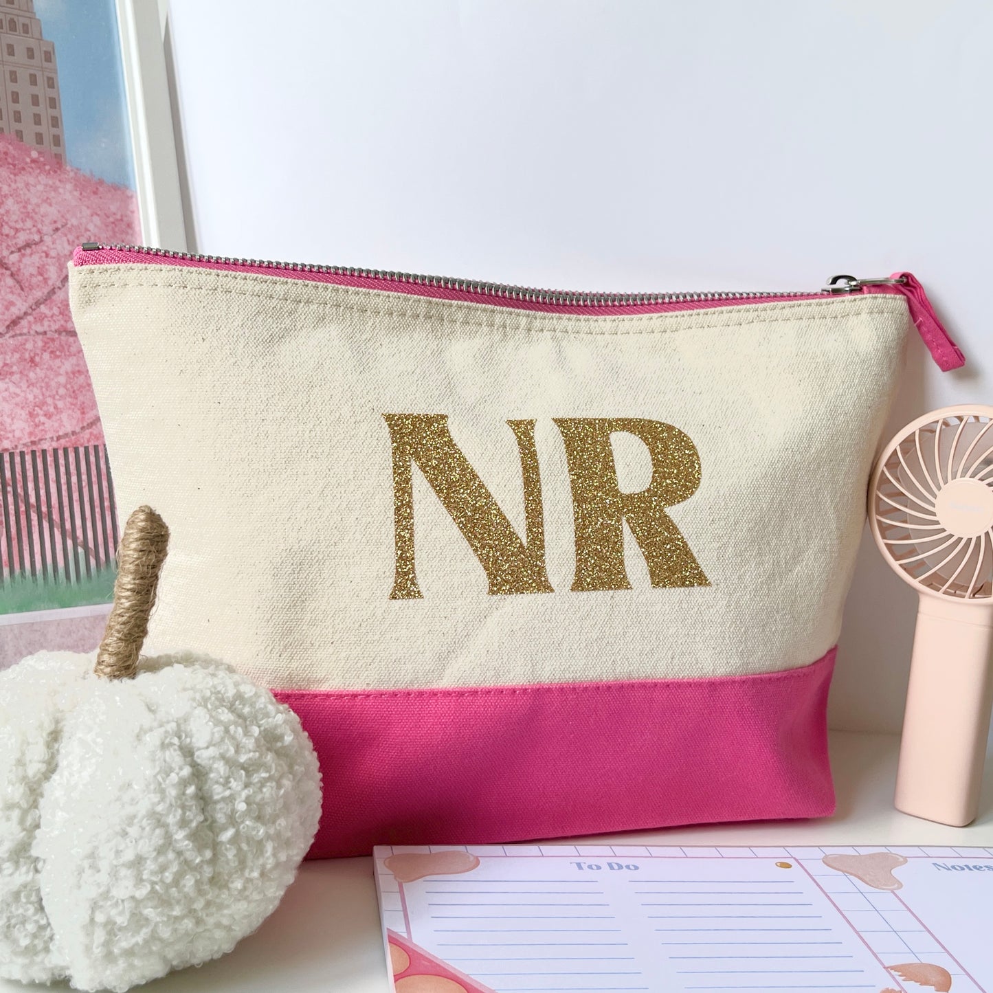 Personalised Canvas Accessory Pouch