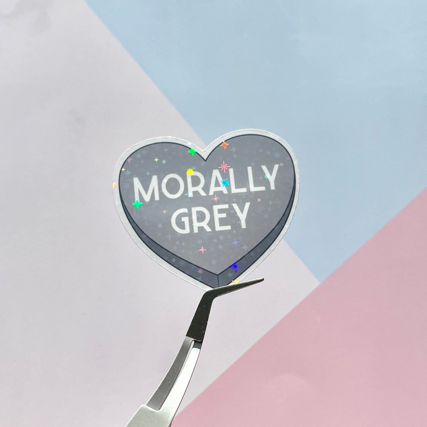 Candy Heart Book Tropes Sparkly Vinyl Sticker