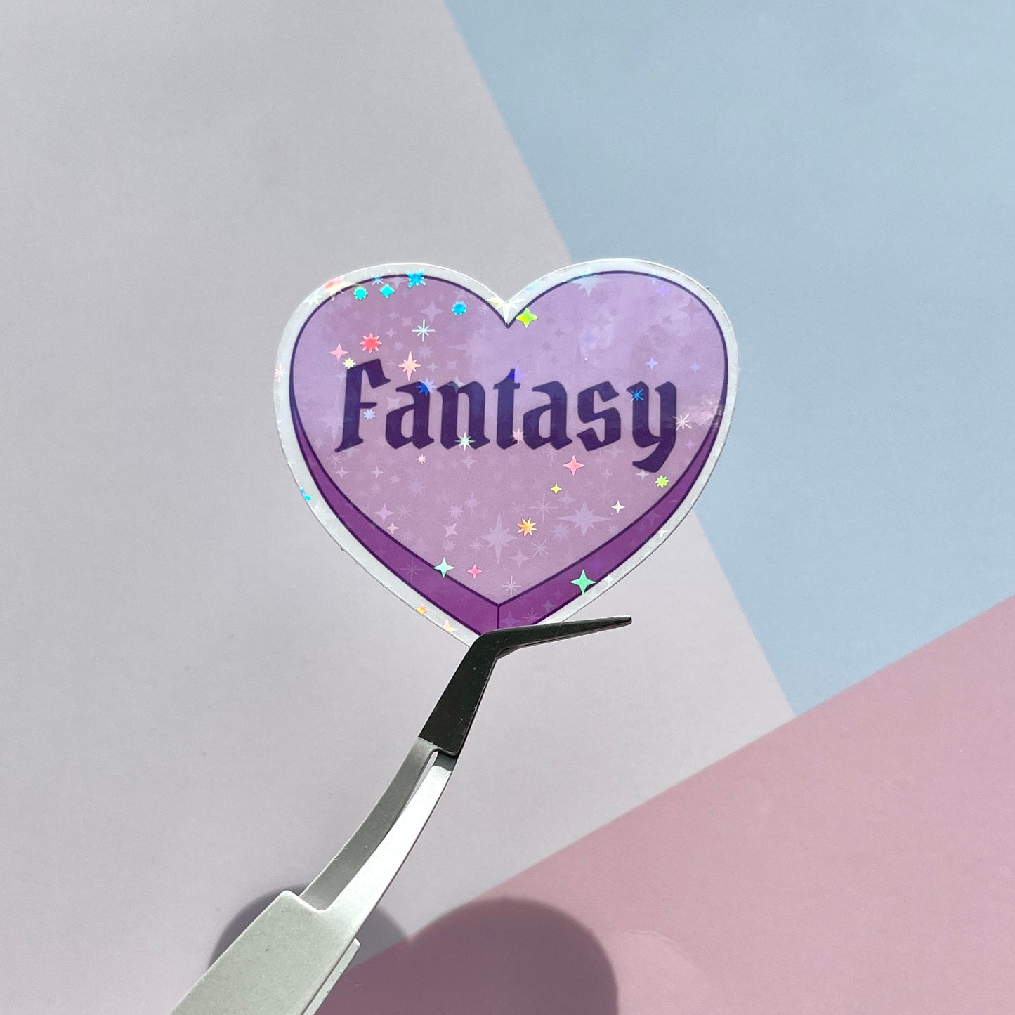 Candy Heart Book Tropes Sparkly Vinyl Sticker