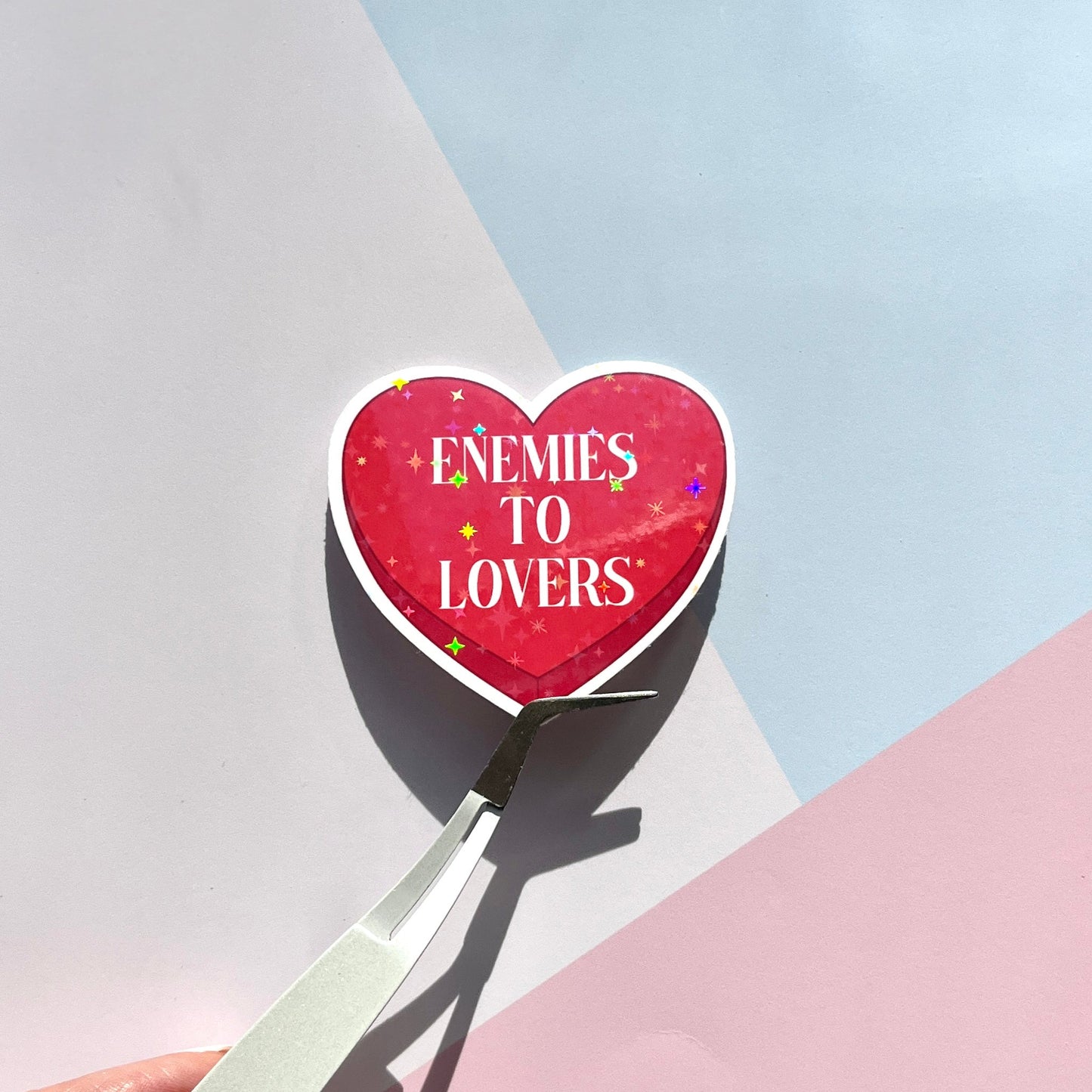 Candy Heart Book Tropes Sparkly Vinyl Sticker