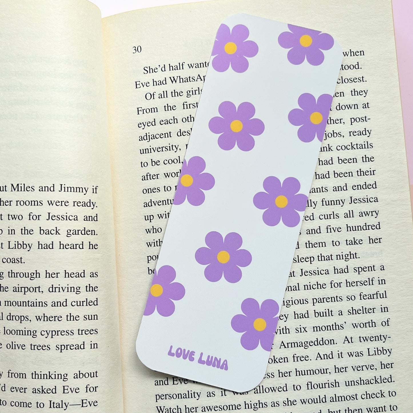 Colourful Lilac Daisy Bookmark