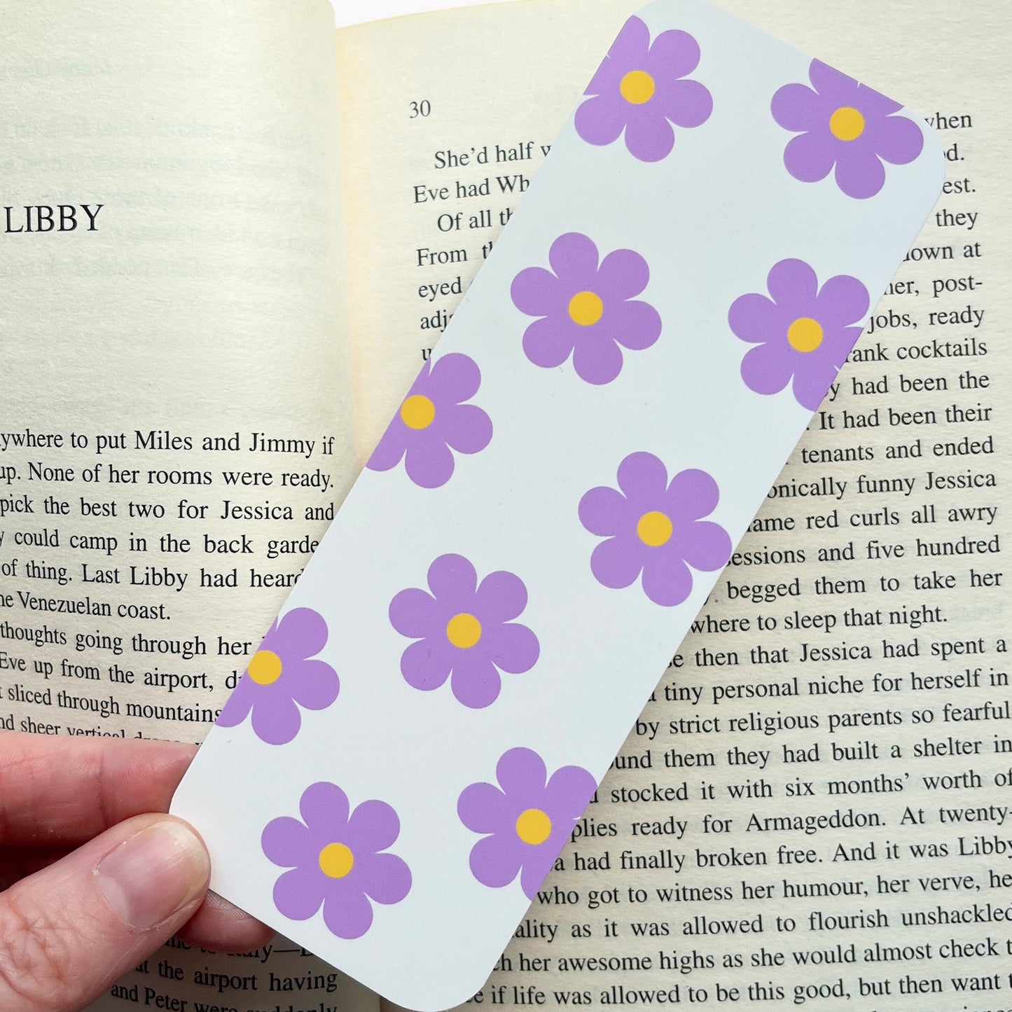 Colourful Lilac Daisy Bookmark