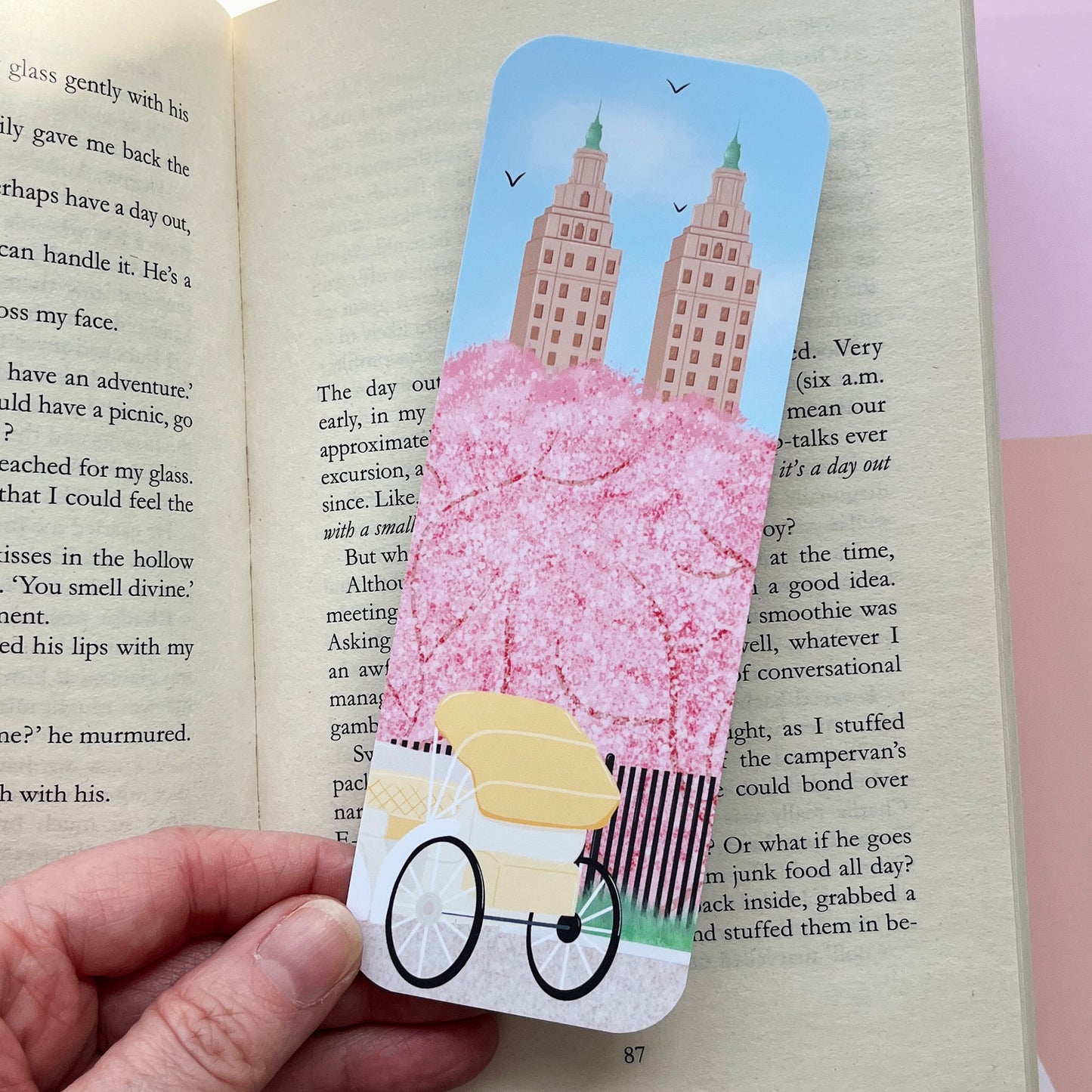 New York Cherry Blossom Bookmark