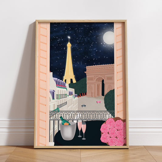 Paris at Night Destination Print