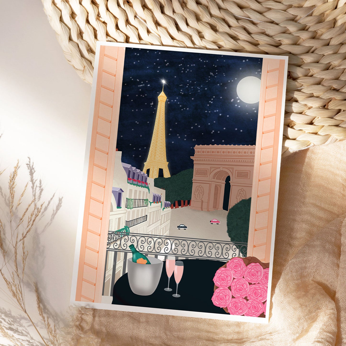 Paris at Night Destination Print