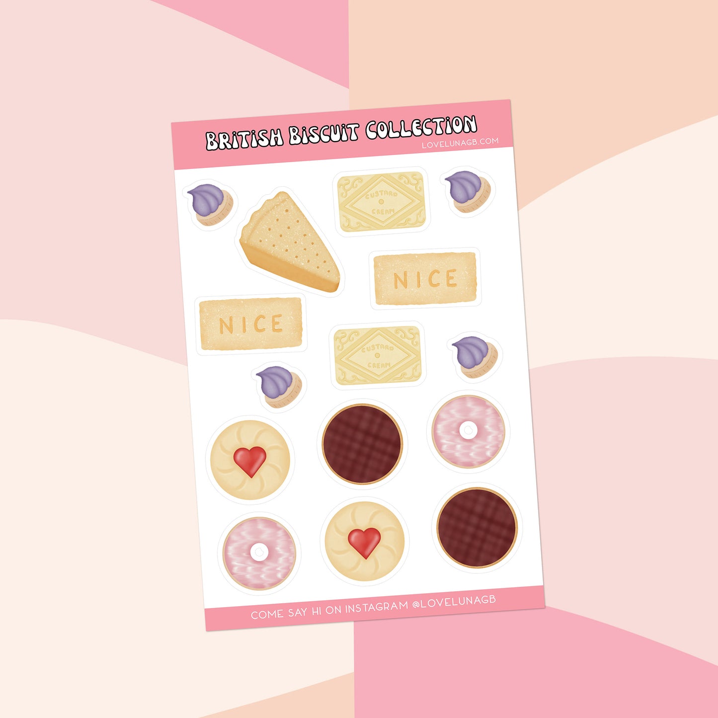 British Biscuits Sticker Sheet