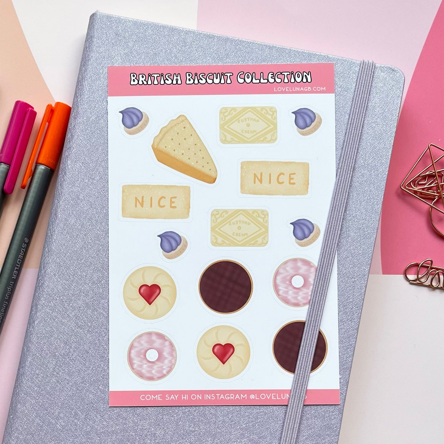 British Biscuits Sticker Sheet