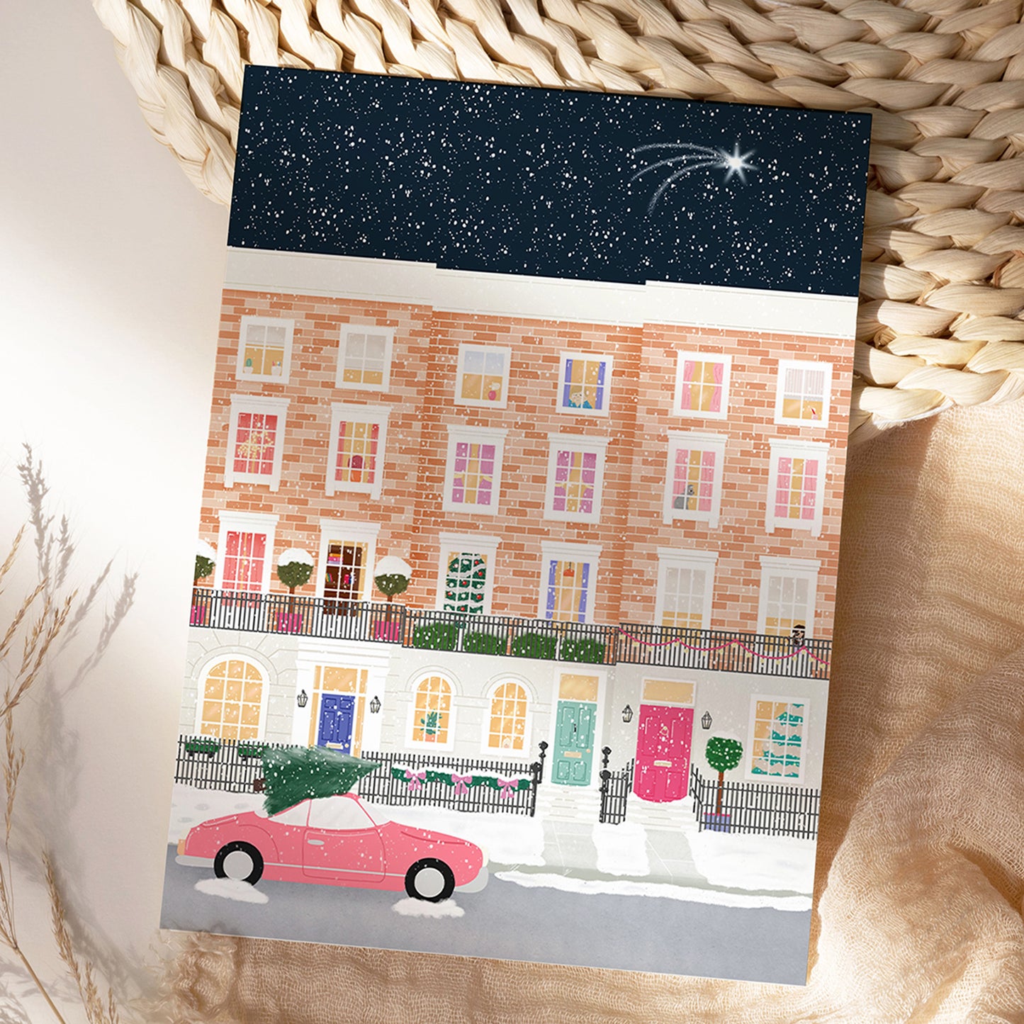 Wishing on a Star in Chelsea, London at Night Illustration