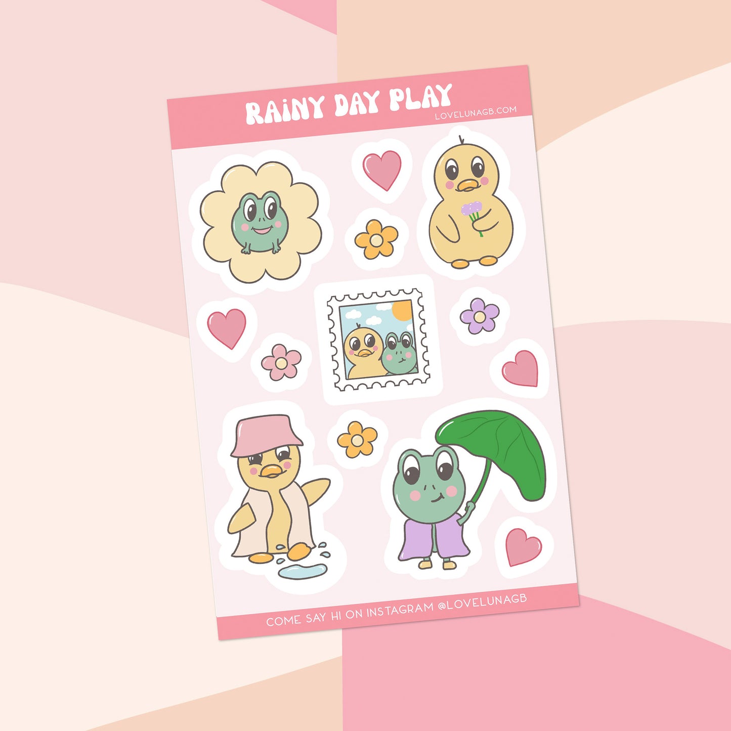 Rainy Day Springtime Sticker Sheet