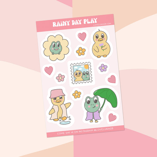 Rainy Day Springtime Sticker Sheet