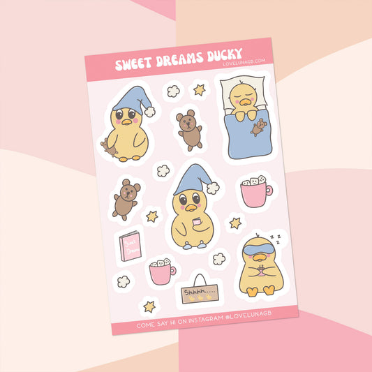 Ducky and Ted Planner Sticker Sheet